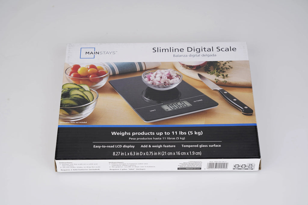 Tempered Glass Digital Scale, Black K861778