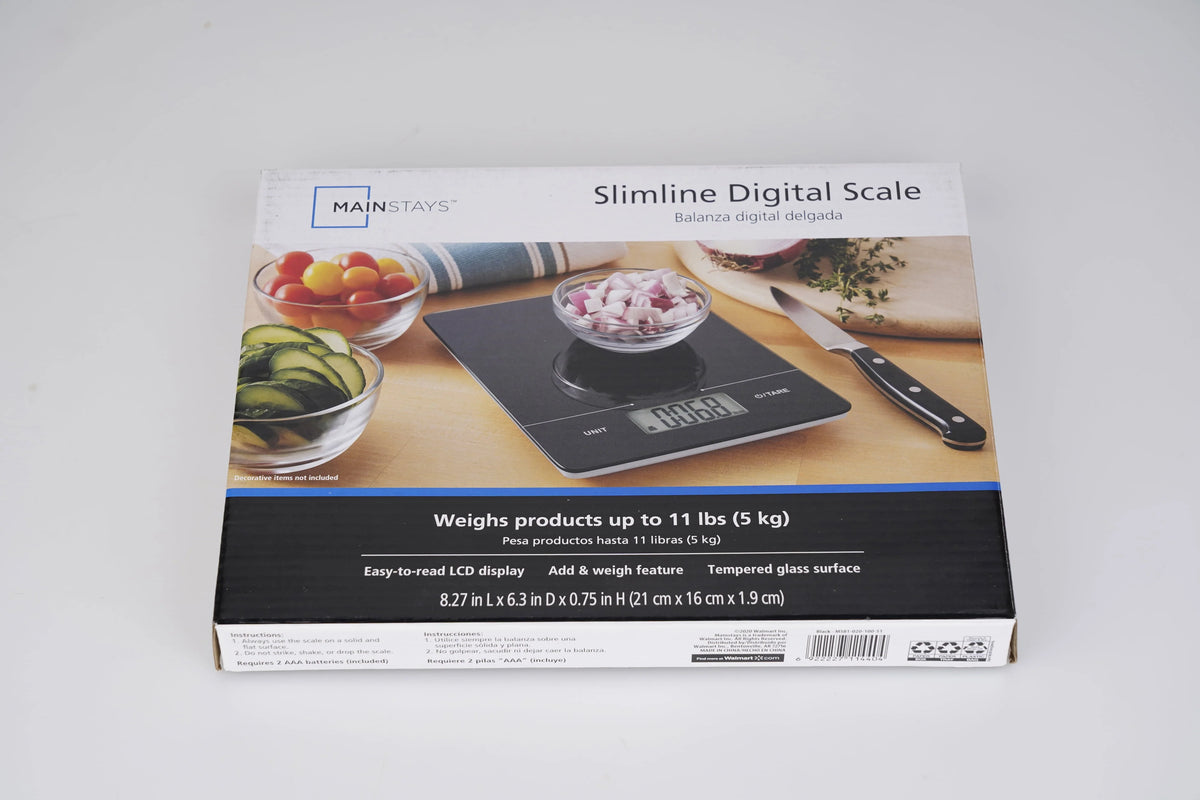 Tempered Glass Digital Scale, Black K861778