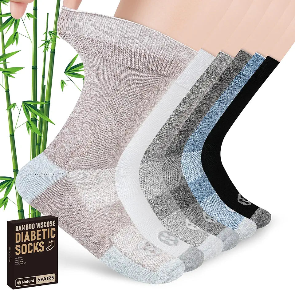 Diabetic Crew Socks for Men 6 Pairs G55710