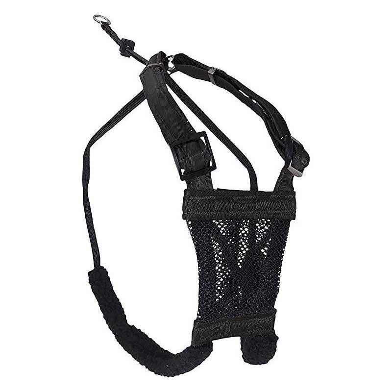 Medium Black Anti Pull Mesh Dog Harness W718216