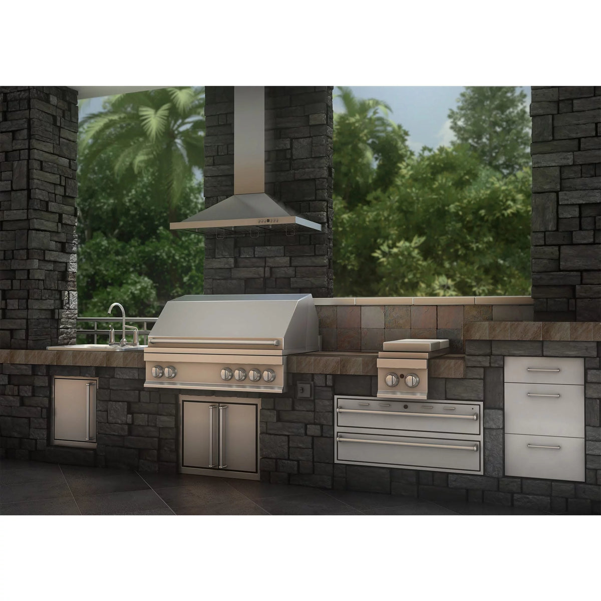 42 in. Wall Mount Range Hood in Stainless Steel L63137