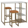 3-Piece Pub Set with Faux Terrazzo Top N265706