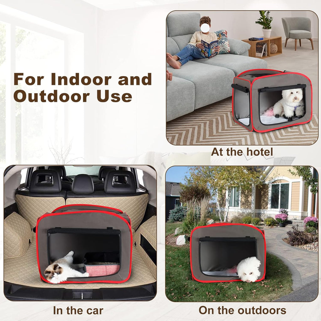 Portable Cat Carrier Collapsible Pet Cage Soft Pop-up Cat Kennel Y52118