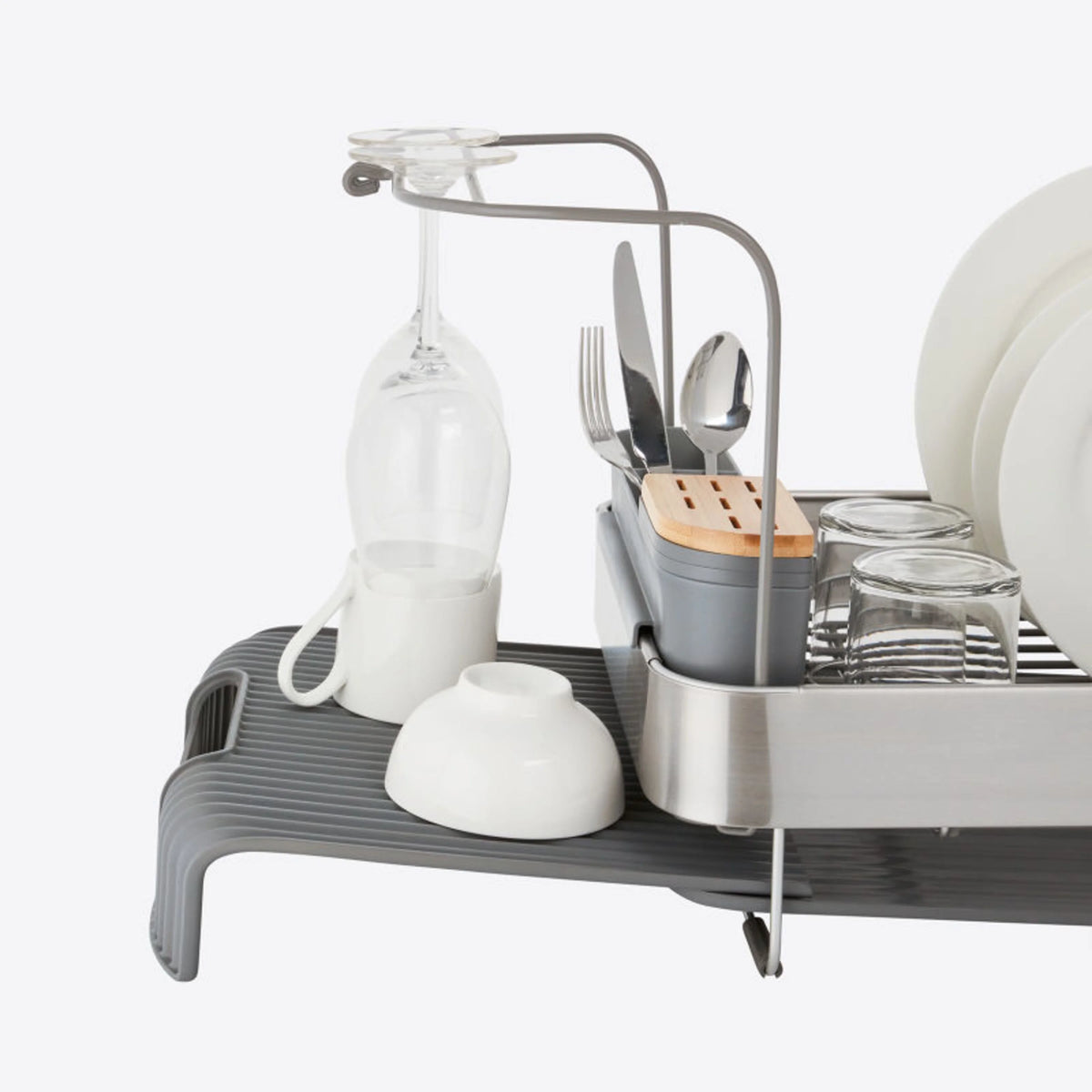 Charcoal Expandable Dish-Drying Rack F2418