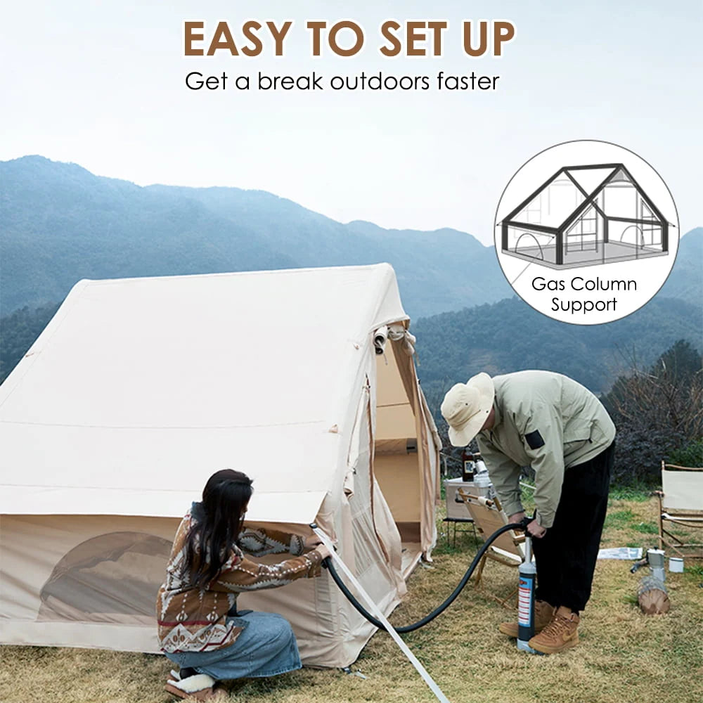 Inflatable Air Tent with Pump Waterproof Oxford 4-6 Persons Q970