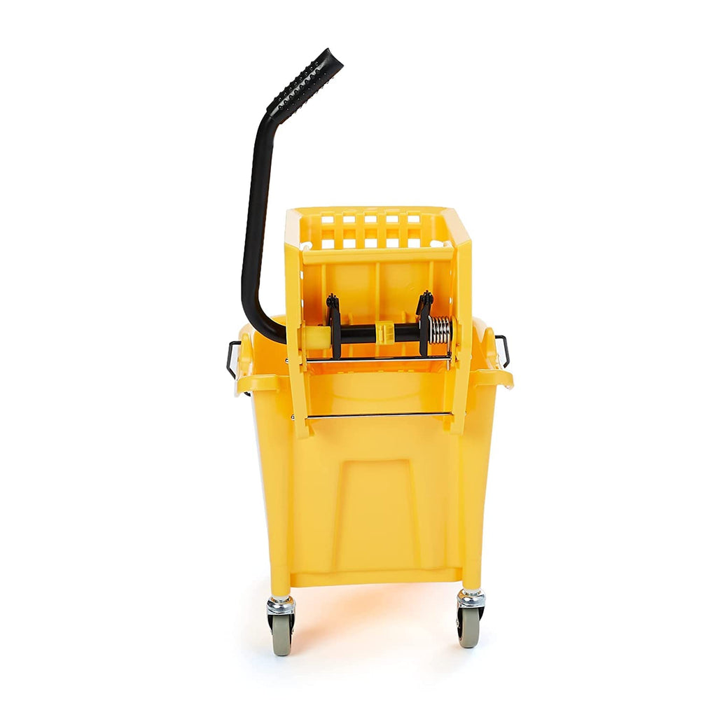 Yellow 35-Quart Mop Bucket on Wheels T44214