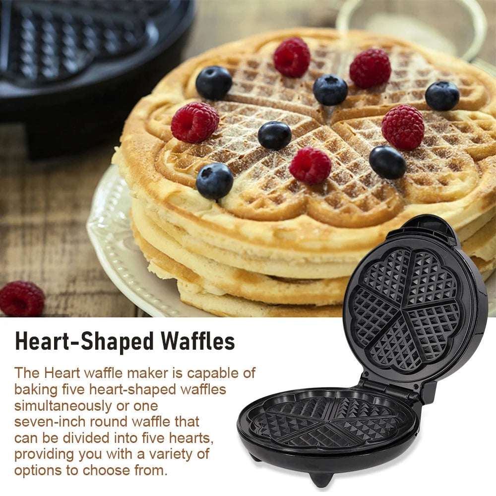 1000W Heart-Shaped Waffle Maker G981