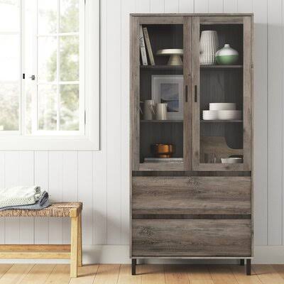 China Cabinet Gray Wash V724