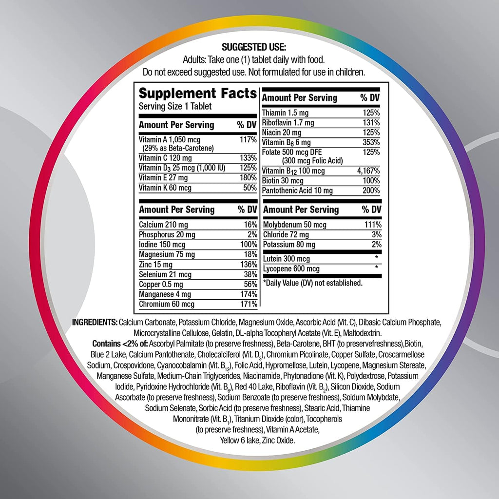 100 Tablets Multivitamin Multimineral (2 Pack) J6513