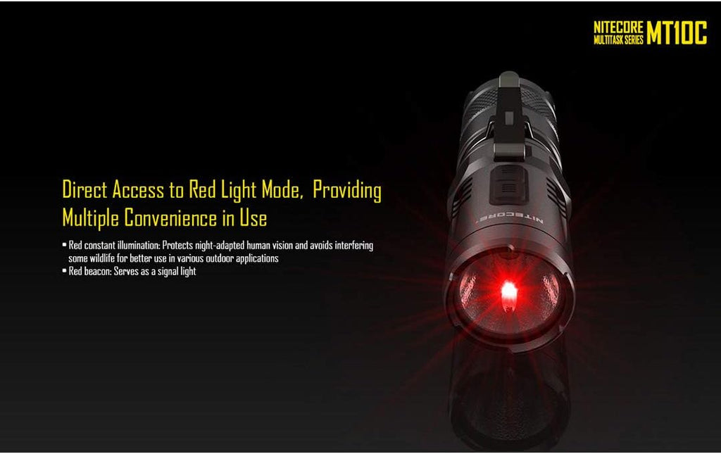 Tactical Flashlight with Red Light, Rechargeable Battery, and Battery Organizer Pack of 2 B9844