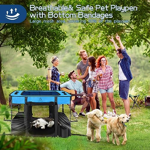 Foldable Dog Cat Playpen with Carrying Case Q511374