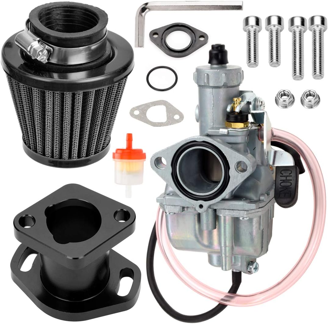 VM22 Carburetor Intake Pipe Manifold 38mm Air Filter Kit Pack of 2 W365677