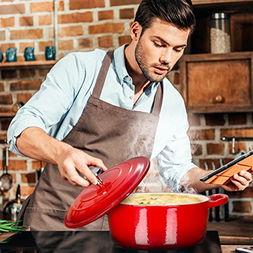 6QT Enamel Cast Iron Dutch Oven with Loop Handles D5775