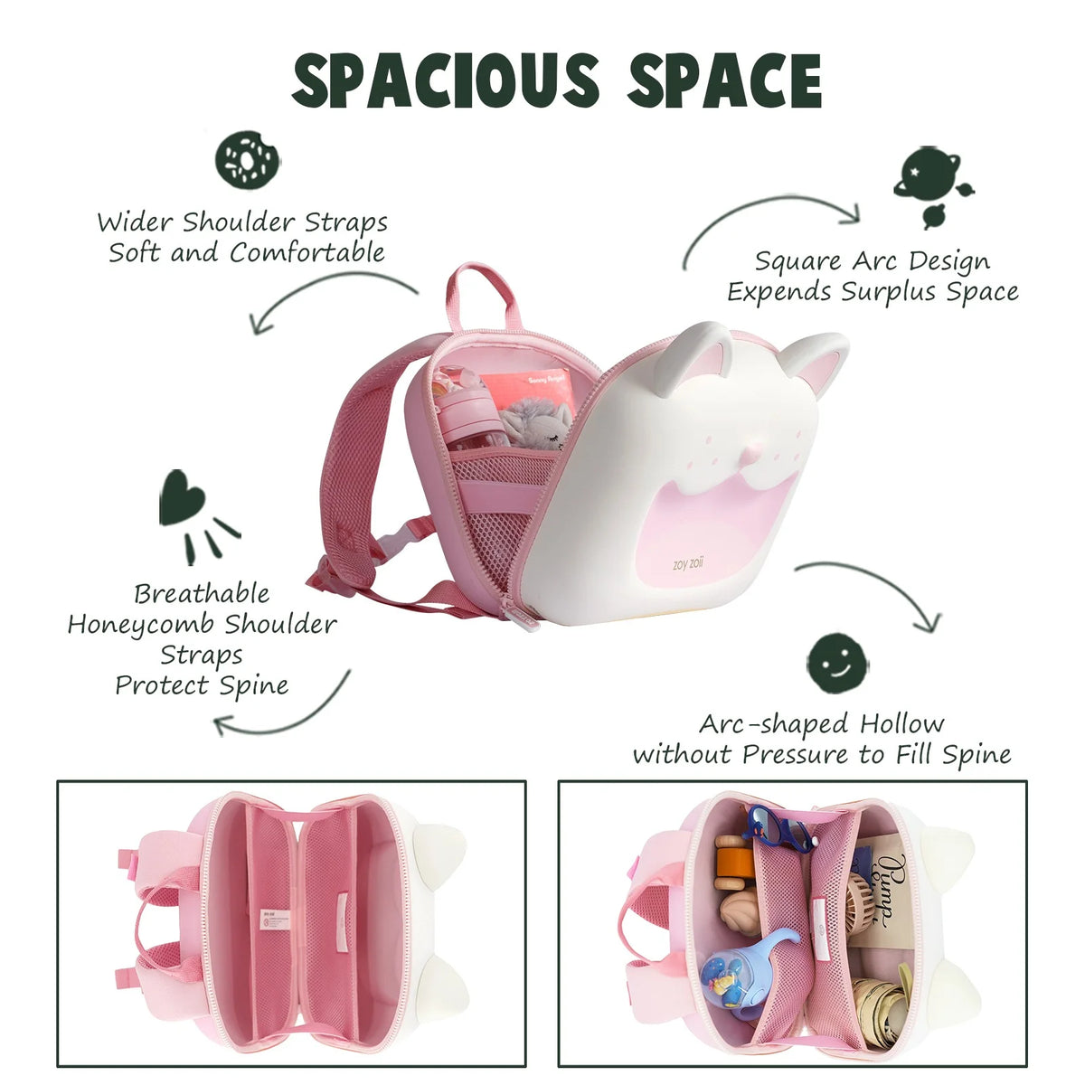 Sweetheart Kitty Waterproof Kids Backpack I5613