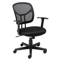 Black Mesh Adjustable Office Desk Chair with Armrests W8009