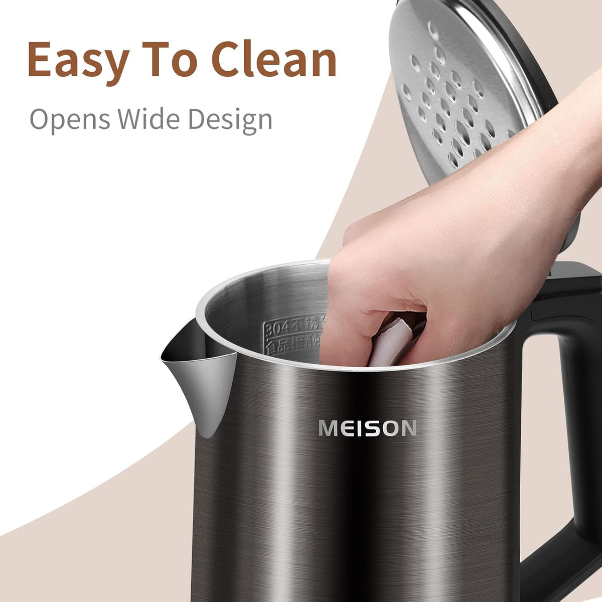 Blue 1.0L Double Wall Stainless Steel Electric Kettle Y502721