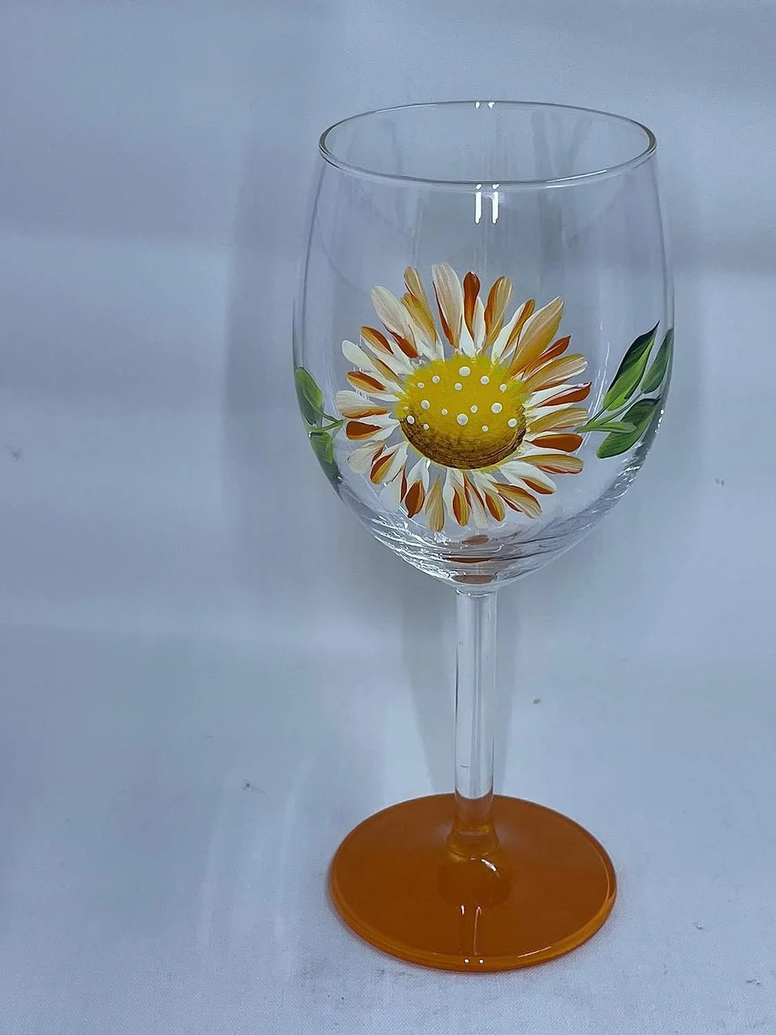 Hand Painted Flower Wine Glasses C8724