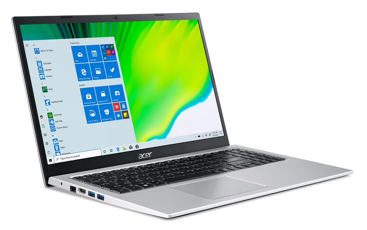 15.6" Full HD Display Intel Celeron N4500 4GB DDR4 128GB eMMC Pure Silver Windows 11 Home Laptop V6240