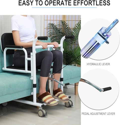 4 in 1 Hydraulic Patient Lift Transfer Chair with 180° Split Seat X944472