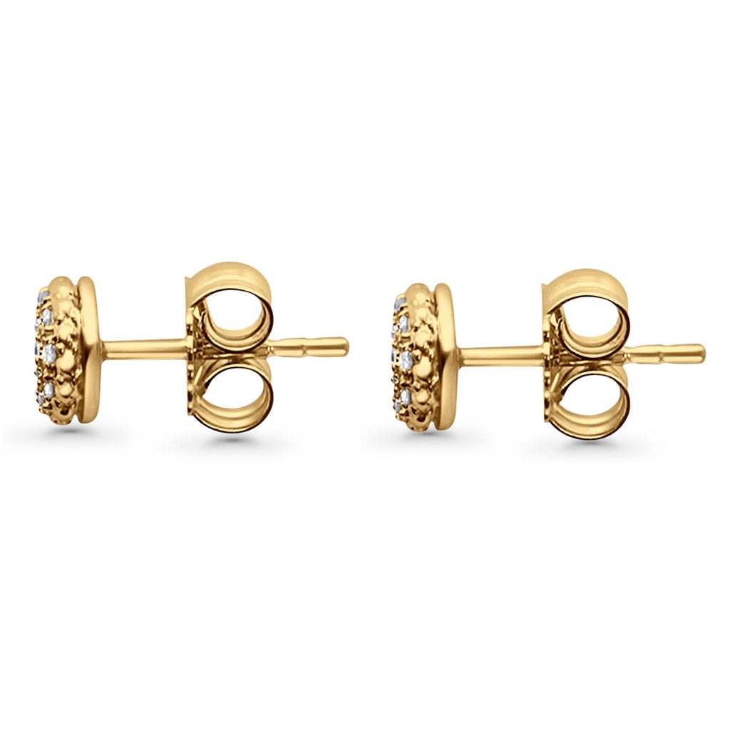 10K Yellow Gold Diamond Stud Earrings Z9585