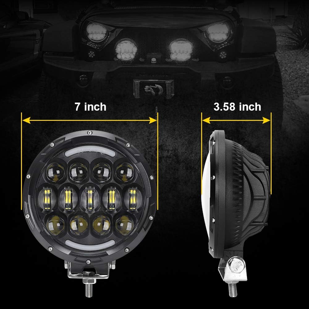 105W 7 Inch Round LED Driving Light Waterproof I185