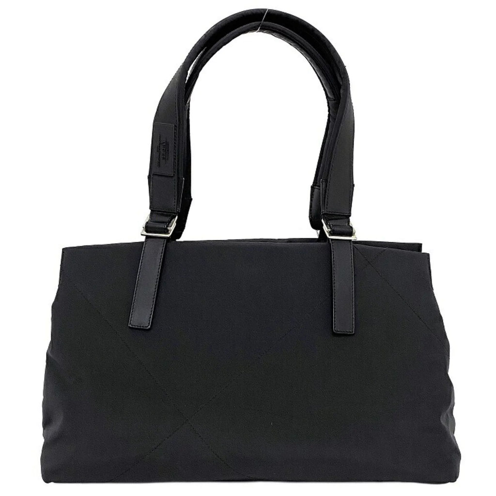 Black Nylon Leather Tote Bag A161015