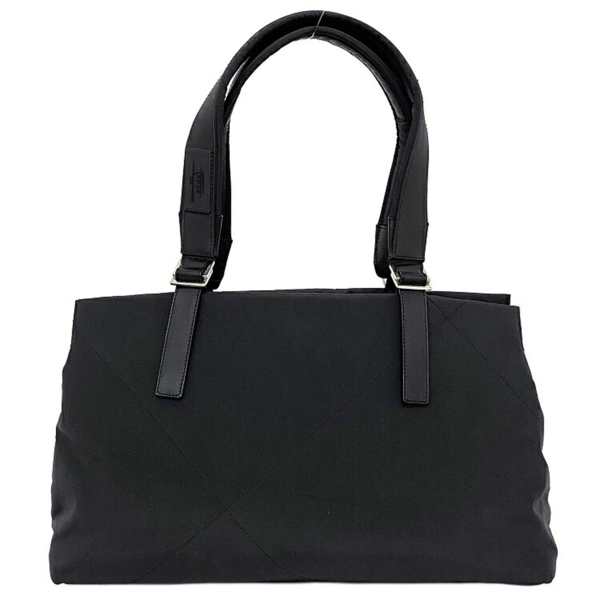 Black Nylon Leather Tote Bag A161015