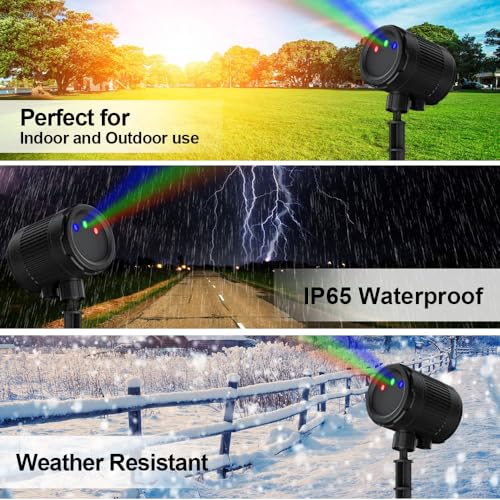 Outdoor Laser Lights, Moving RGB Projector Light Waterproof with Remote Control P929