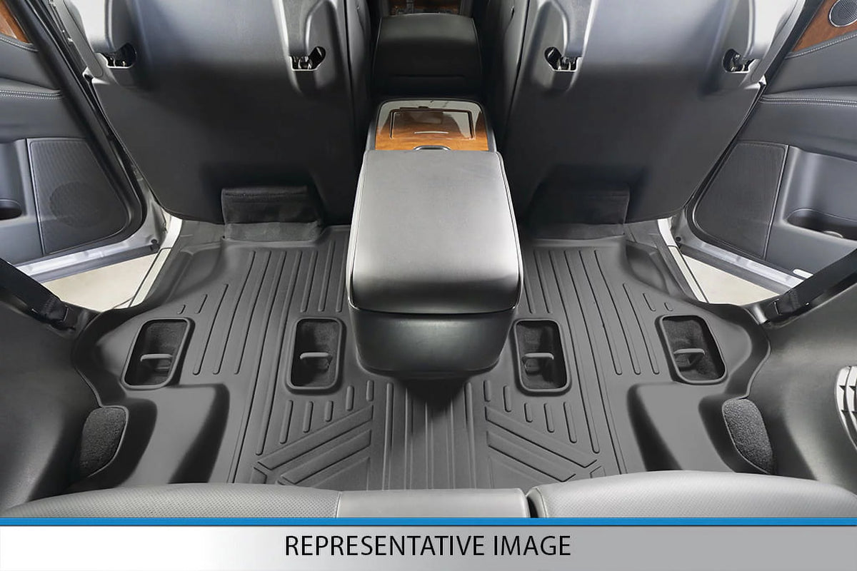 Black Floor Mats Liner Set with 2nd Row Bench Seats E947134