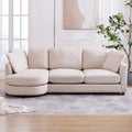 Beige L Shaped Sectional Sofa with Chaise B7535