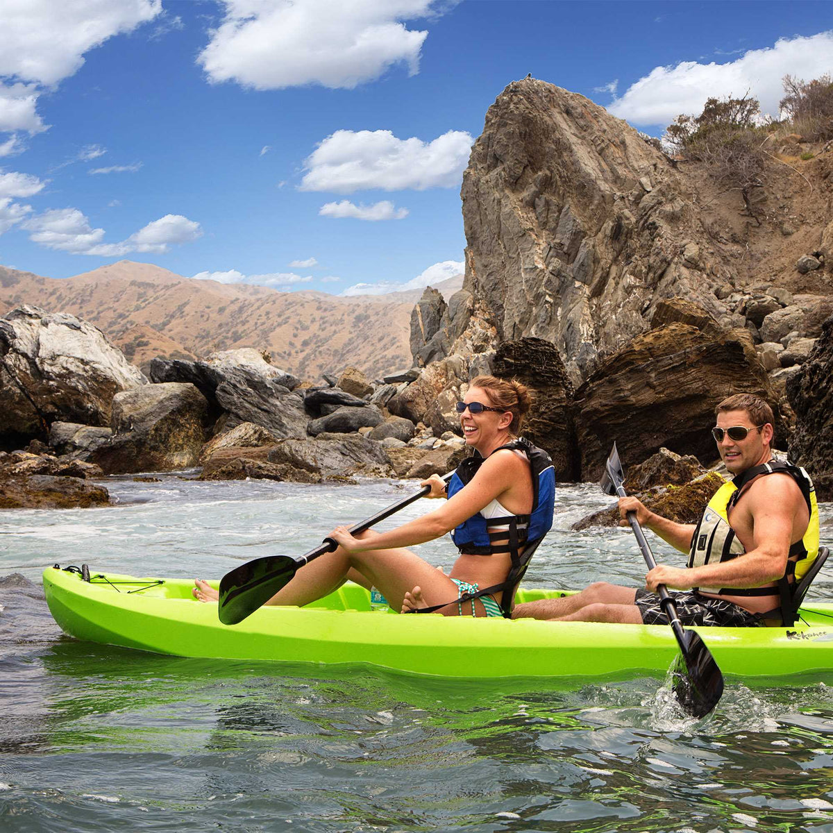 Lime Green 10.5 ft Tandem Sit-on-Top Kayak Q362212