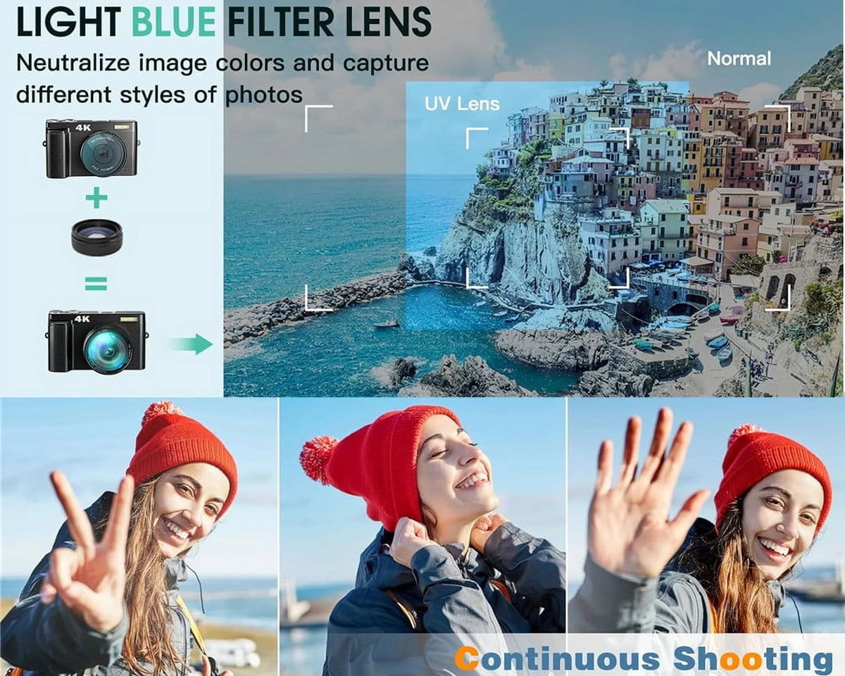 4K Digital Camera with 32GB Card Q383