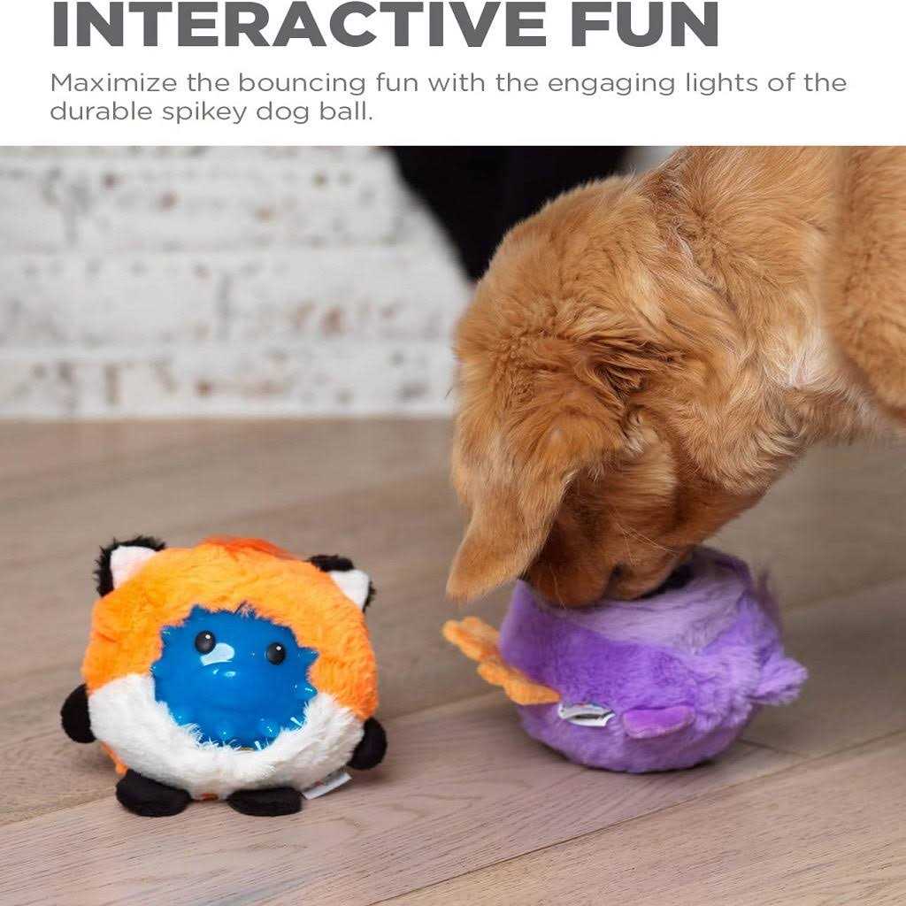 Interactive Plush Dog Toy with Light up Ball A797