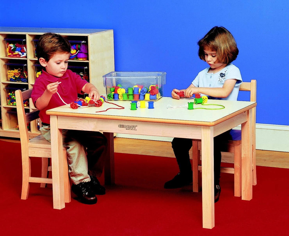 Laminate-top Wood Table, Rectangle, 30 W x 48 D x 28 H in E887659