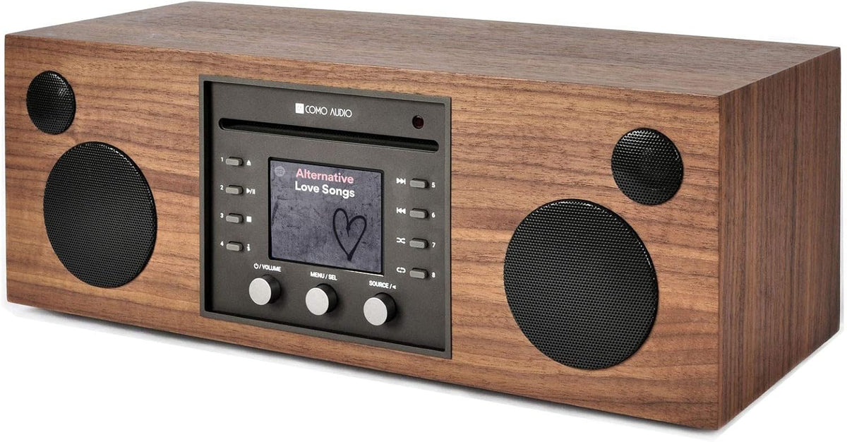 Walnut Black Wireless Music System with CD Player T8792
