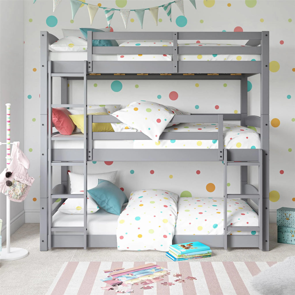 Twin Over Twin Over Twin Convertible Bunk Bed Q89988