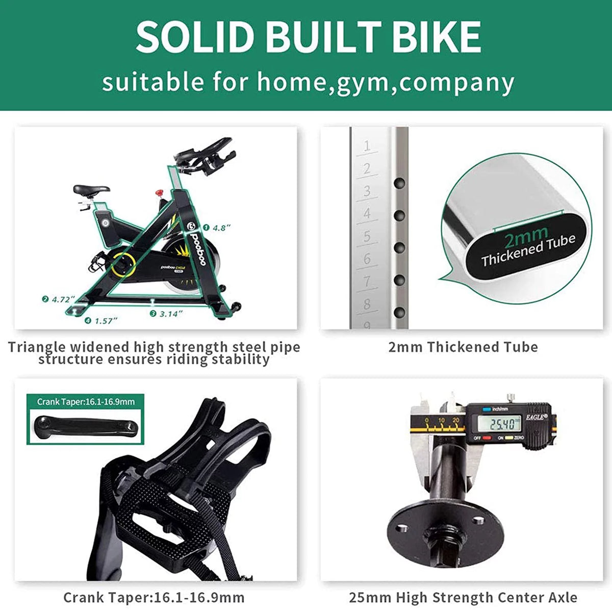 Commercial Exercise Bike Heavy Duty Belt Drive Stationary Indoor Cycling Bike K3875