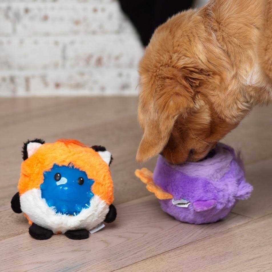 Interactive Plush Dog Toy with Light up Ball A797