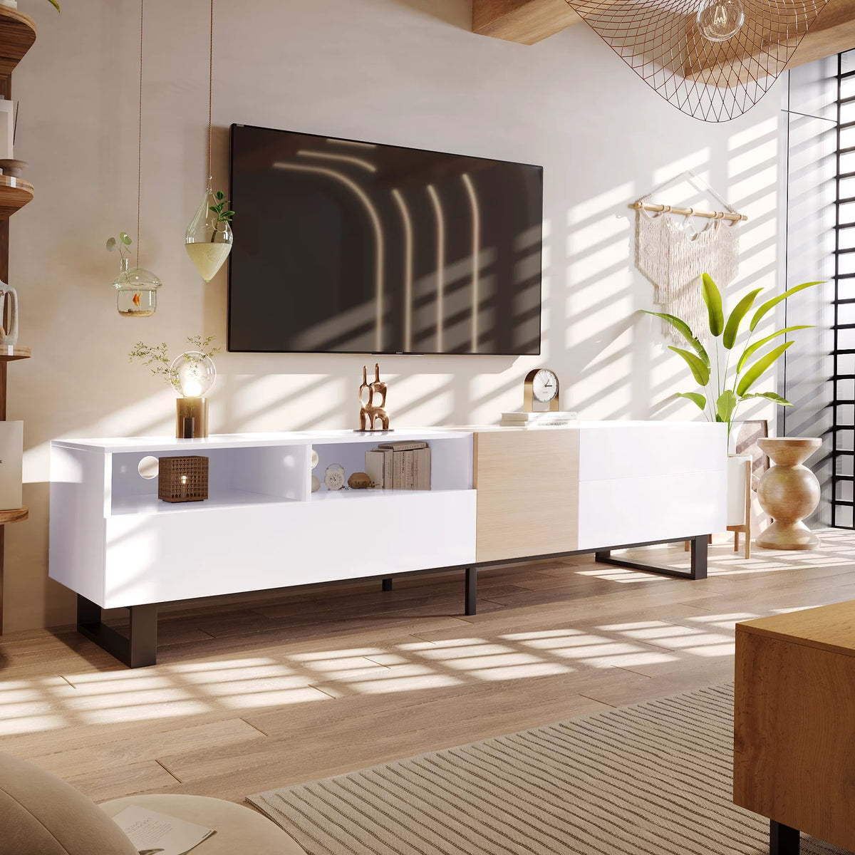 Modern TV Stand with Double Storage Space B498751