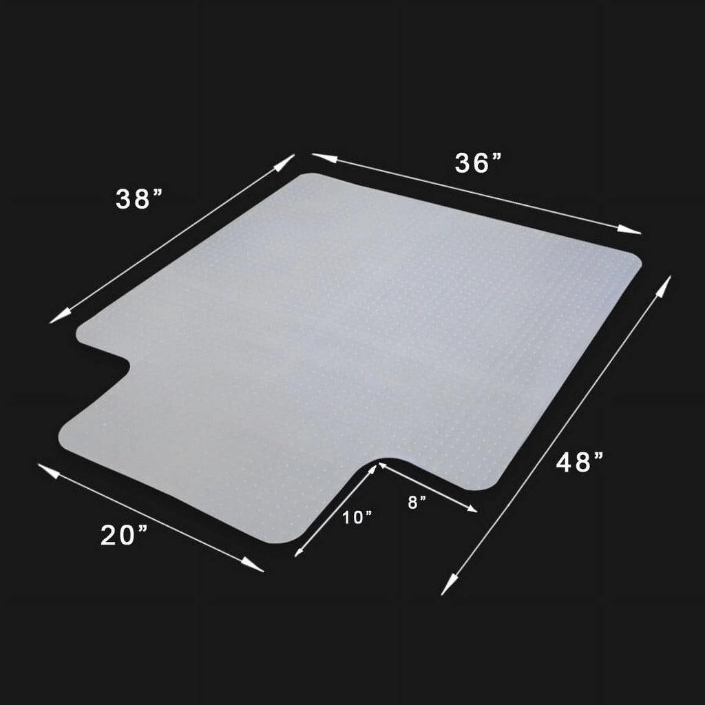 48"x36" Clear Office Chair Mat with Lip M68766