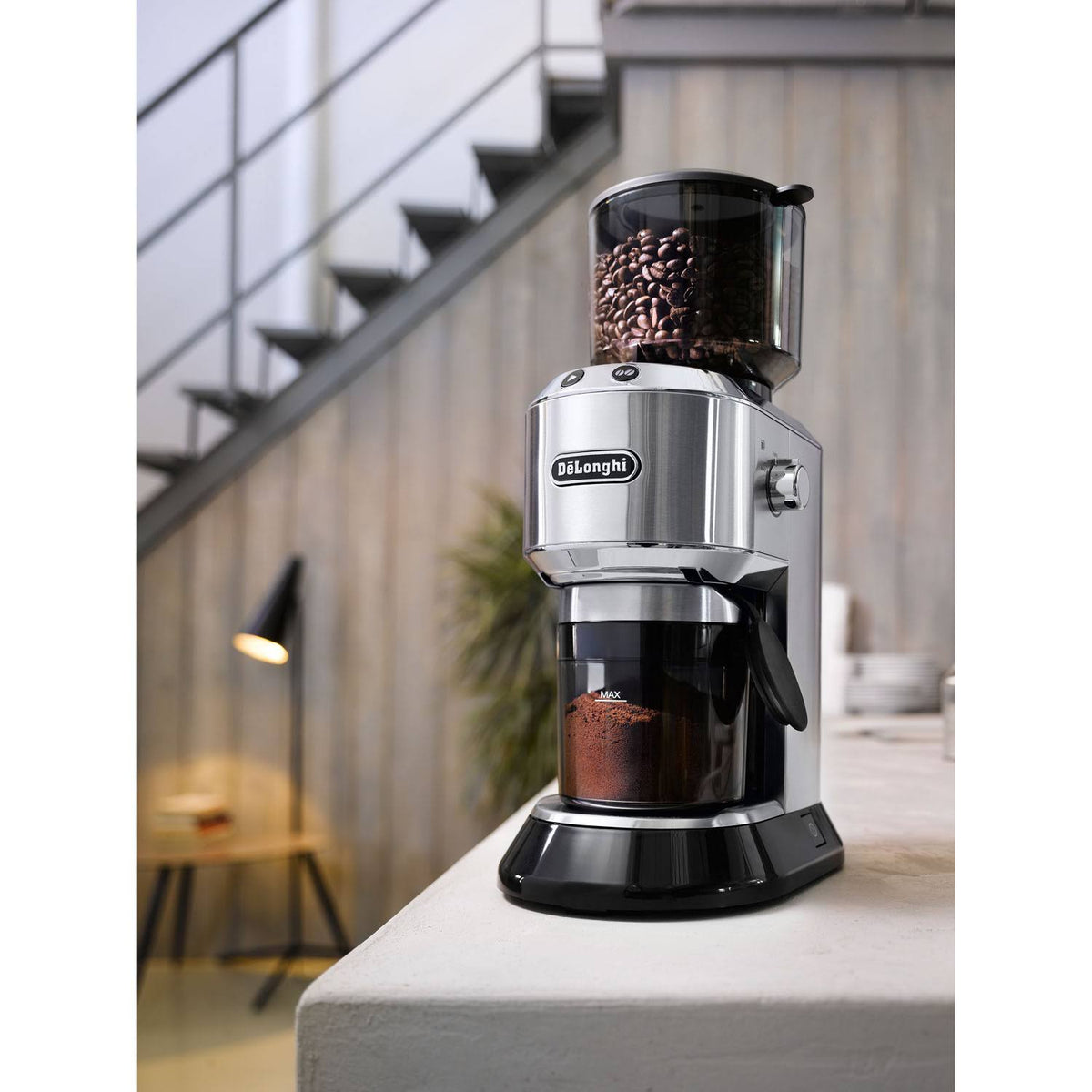 Silver Conical Burr Grinder with Porta Filter Attachment U72279
