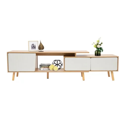 White Solid Wood TV Stand C1995