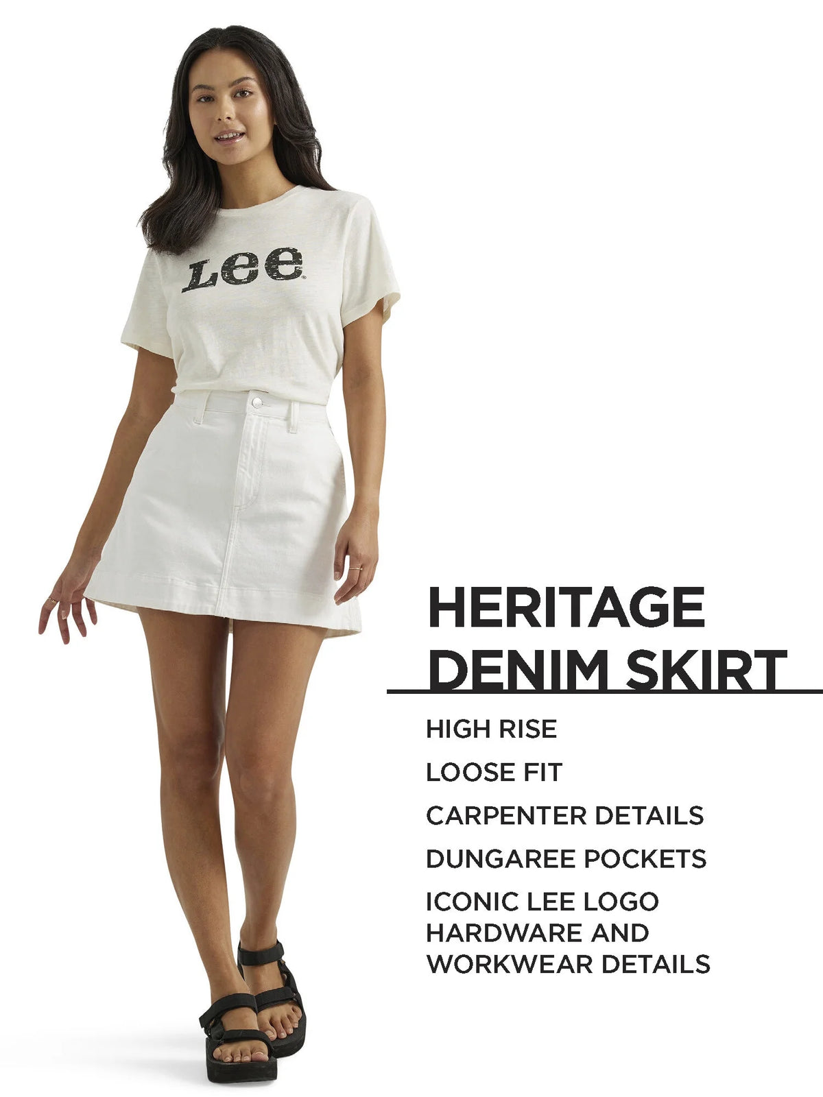 High Rise Loose Fit Denim Skirt C33950