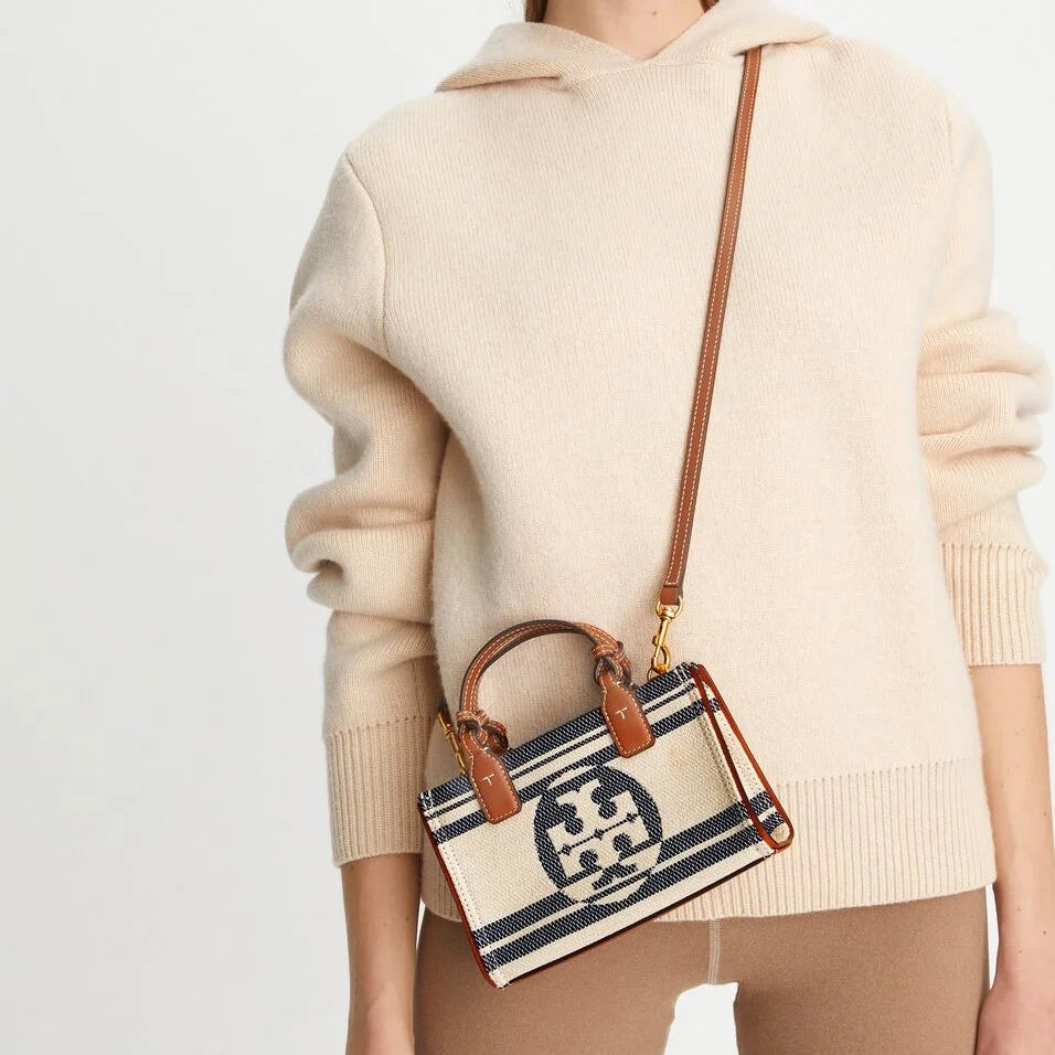 Jacquard Stripe Mini Tote D166