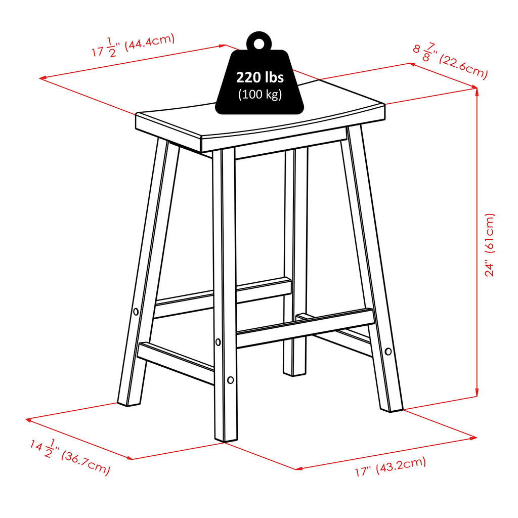 Black 24" Counter Stool D577116