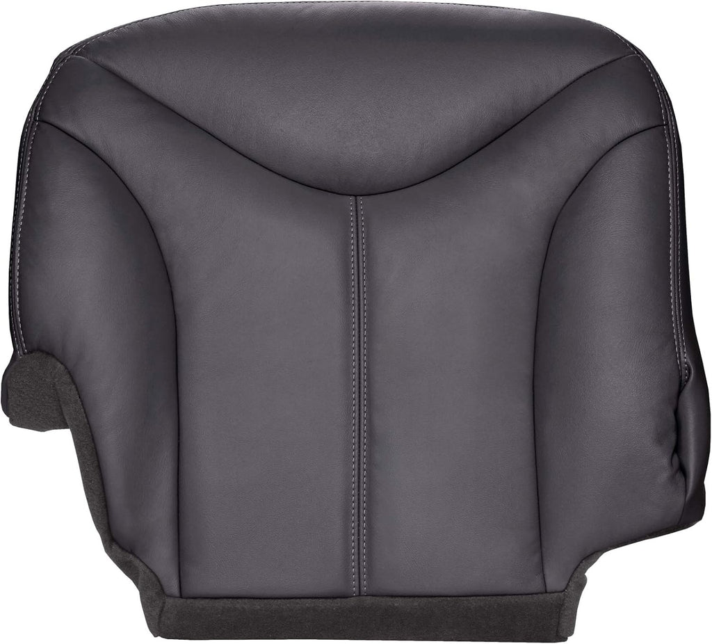 Passenger Side Bottom Replacement Seat Cover Medium Dark Pewter Gray Leather I36626
