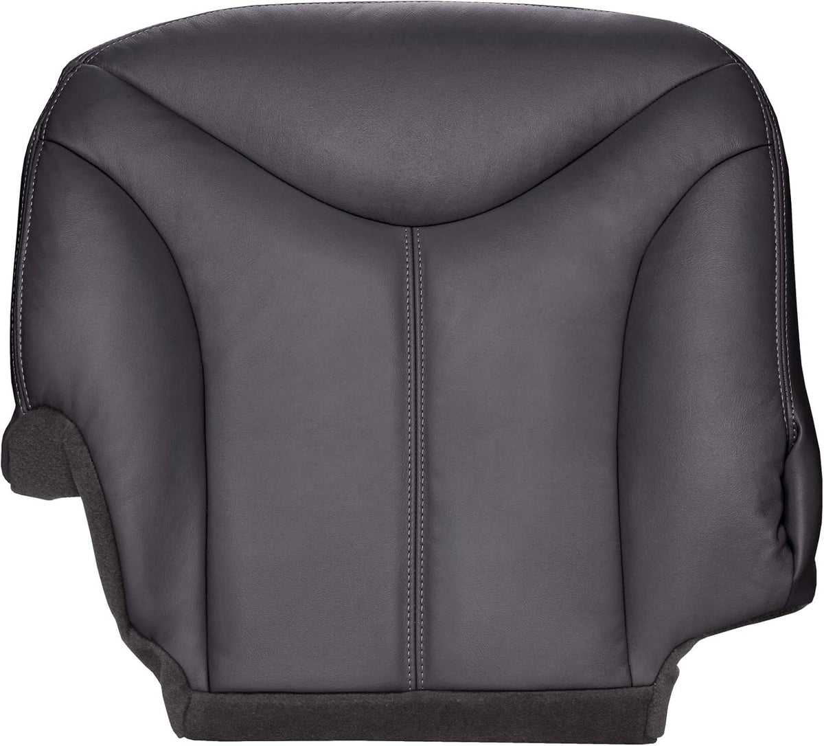 Passenger Side Bottom Replacement Seat Cover Medium Dark Pewter Gray Leather I36626