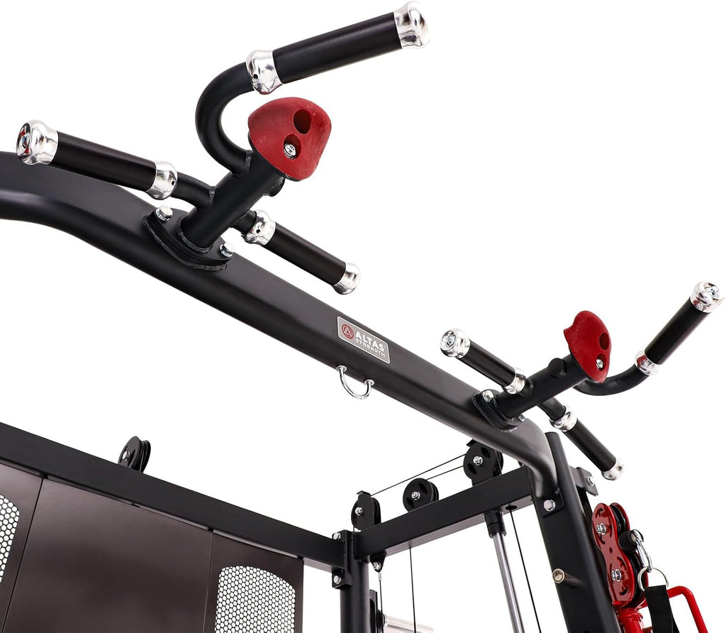 Home Gym Smith Machine with Pulley System Squat Rack Pull Up Bar U73073