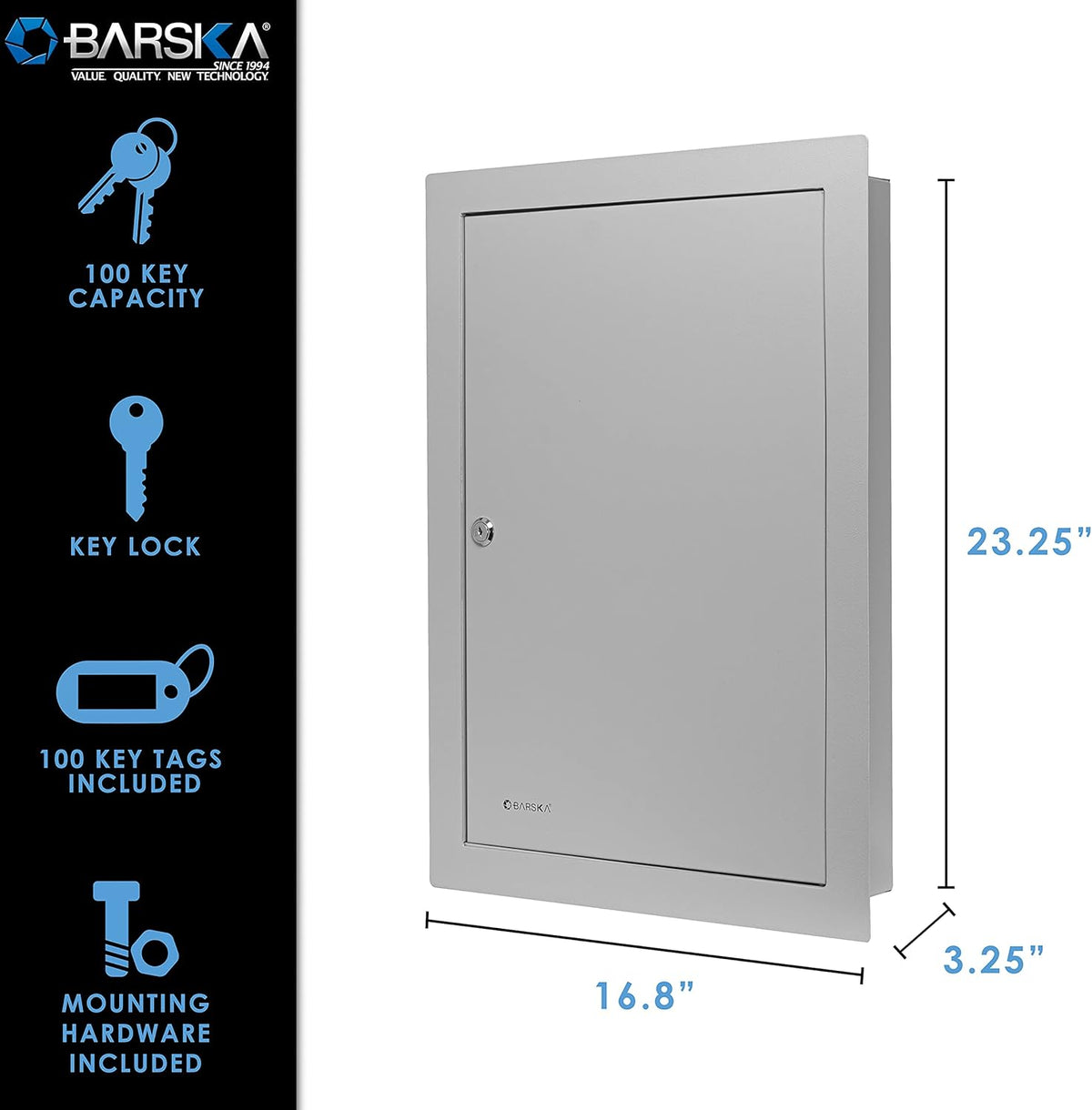 Gray Adjustable Key Cabinet Lock Box J914109