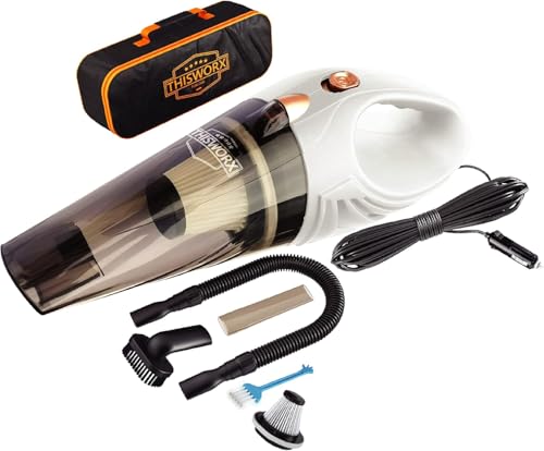 Portable Handheld Car Vacuum Cleaner with 16ft Cord, Bag, and Attachments H164091